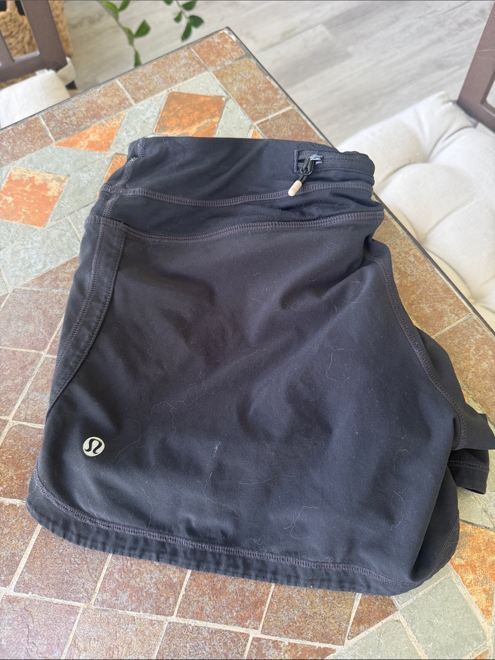 lululemon athletica Black Women's Athletic Shorts with Zip Pocket